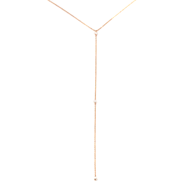 MAY MARTIN Cleo Pearl Lariat Necklace-The Shop Laguna Beach