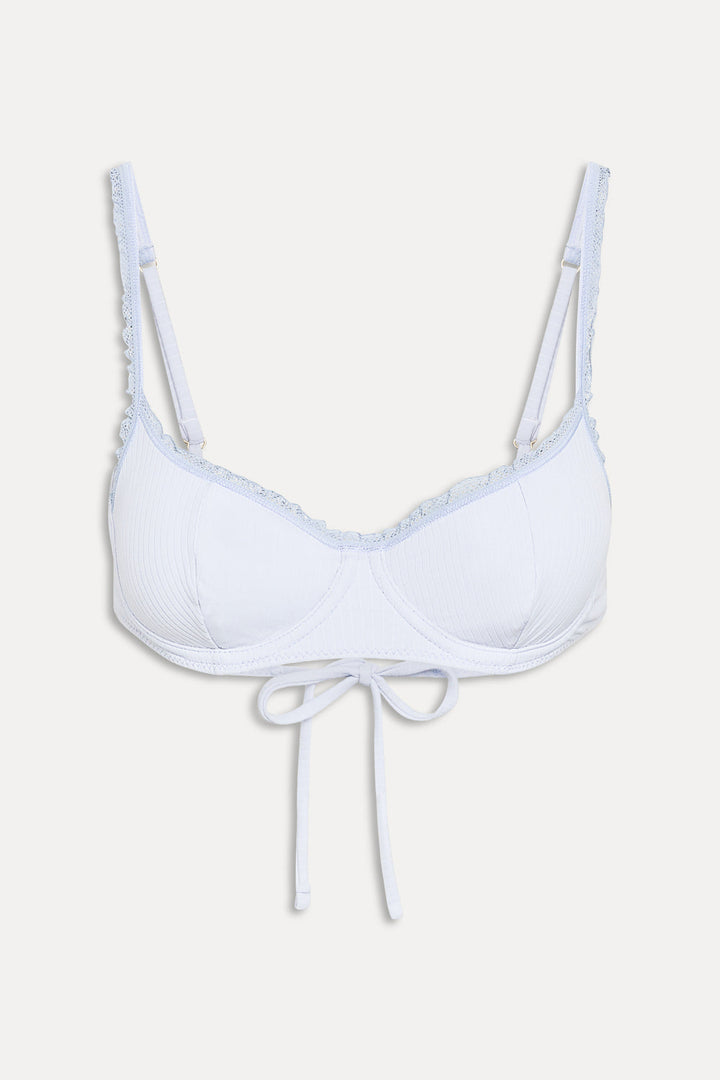 FRANKIES BIKINIS X PAIGE LORENZE Cola Ribbed Underwire Top
