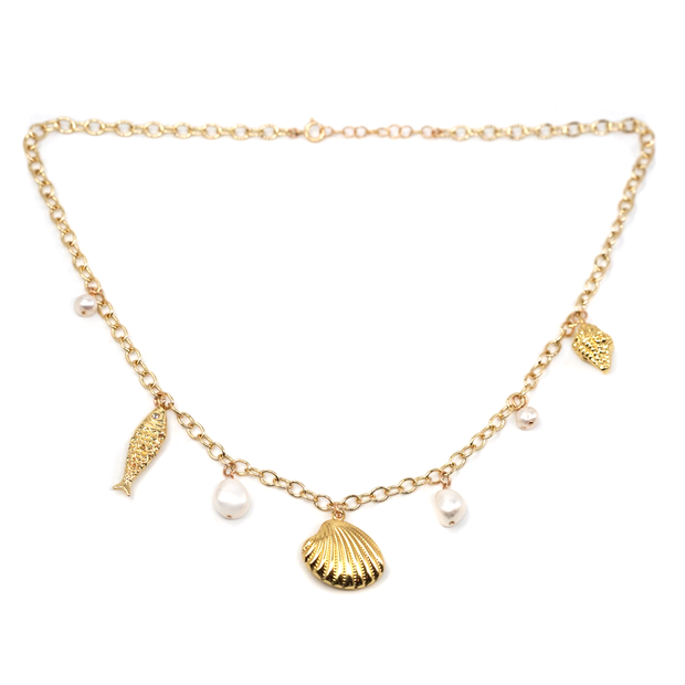 MAY MARTIN Coral Charm Necklace-The Shop Laguna Beach