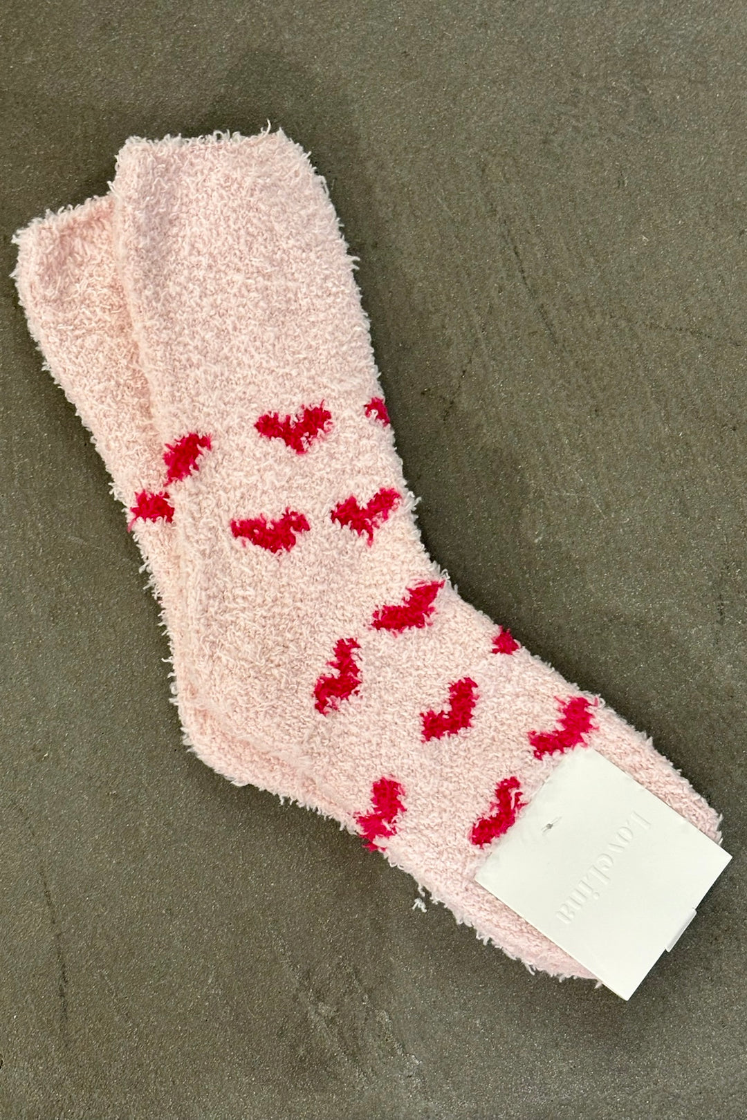 Fluffy Love Heart Socks - More Colors Available-The Shop Laguna Beach