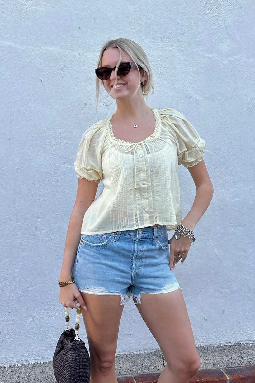 KEEN THE LABEL Raelynn Peasant Top-The Shop Laguna Beach