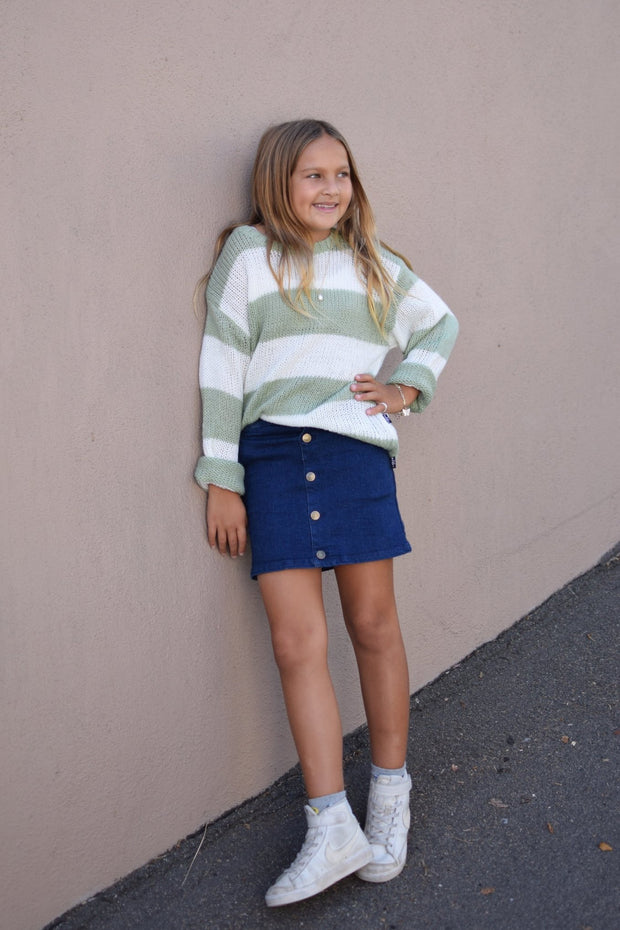 FEATHER 4 ARROW Capri Denim Skirt-The Shop Laguna Beach