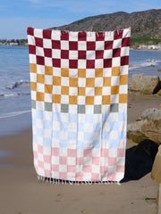 SUNDREAM Laguna Checker Throw Blanket - More Colors Available-The Shop Laguna Beach