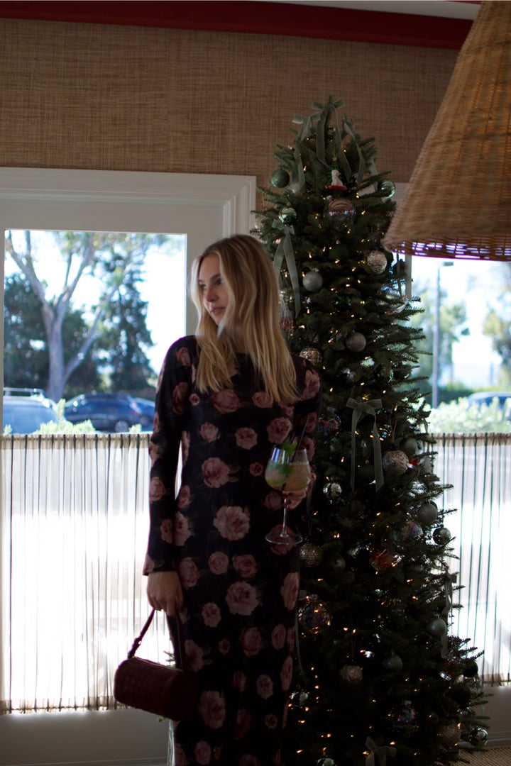 KEEN THE LABEL Alanna Floral Bias Maxi Dress-The Shop Laguna Beach