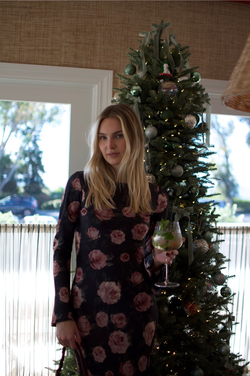 KEEN THE LABEL Alanna Floral Bias Maxi Dress-The Shop Laguna Beach