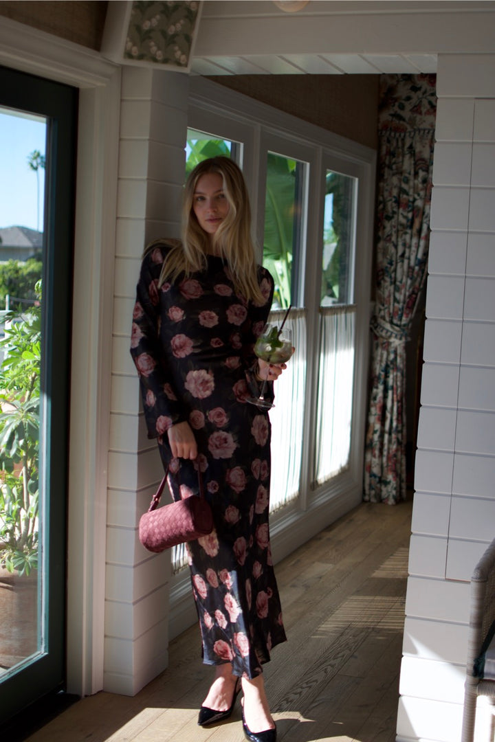 KEEN THE LABEL Alanna Floral Bias Maxi Dress-The Shop Laguna Beach