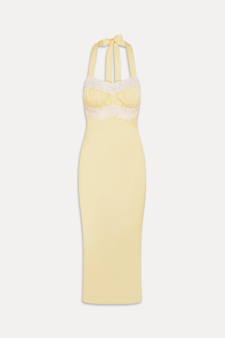 FRANKIES BIKINIS Darcy Satin Midi Dress-The Shop Laguna Beach