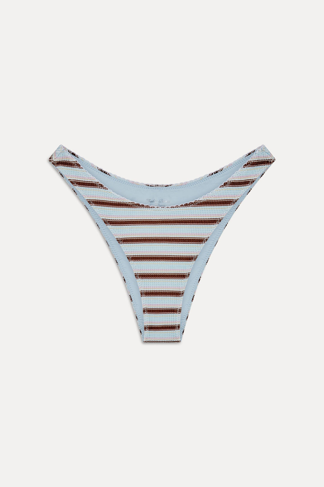 FRANKIES BIKINIS Dove Thermal Stripe Bottom-The Shop Laguna Beach