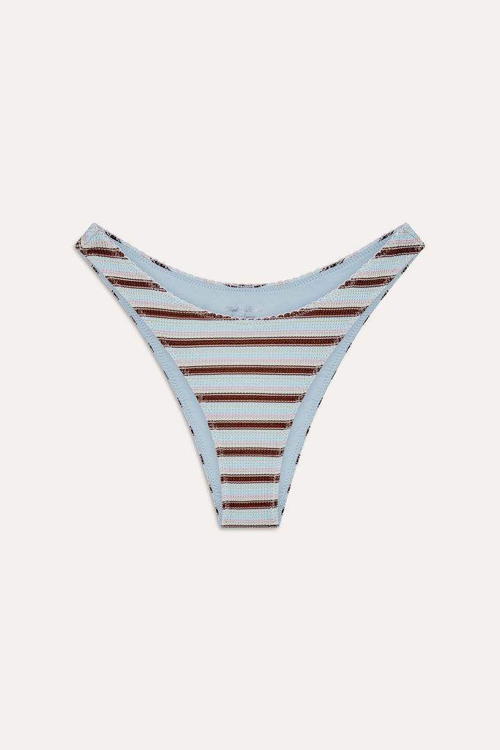 FRANKIES BIKINIS Dove Thermal Stripe Bottom-The Shop Laguna Beach