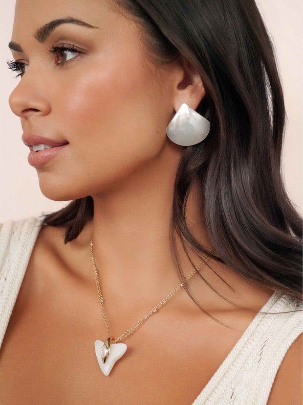 ETTIKA Rising Tide Pearl 18K Gold-Plated Studs-The Shop Laguna Beach