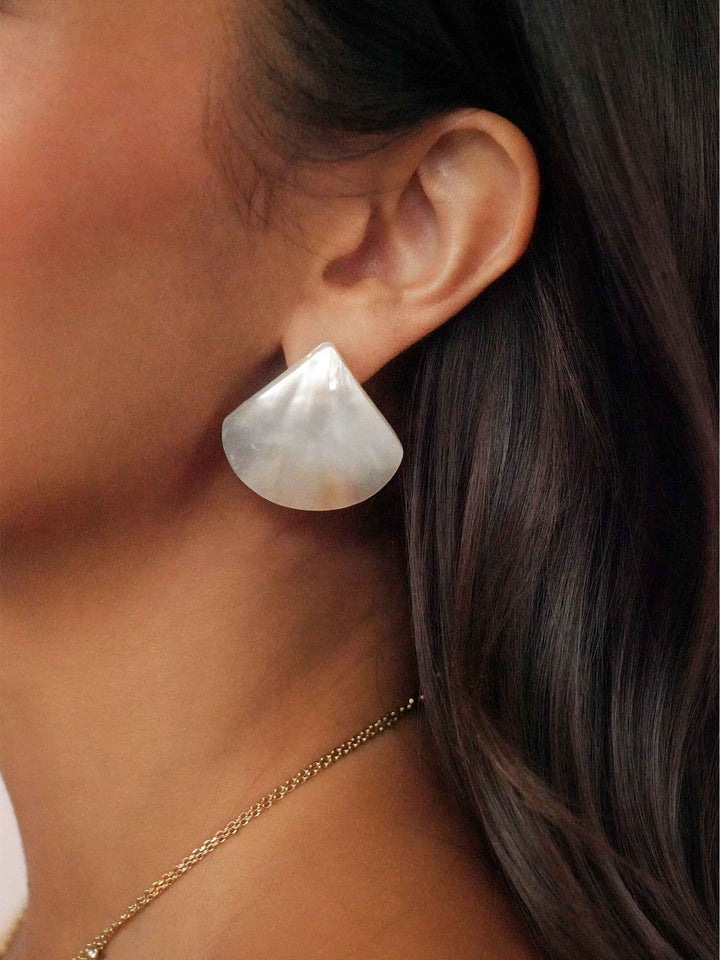 ETTIKA Rising Tide Pearl 18K Gold-Plated Studs-The Shop Laguna Beach