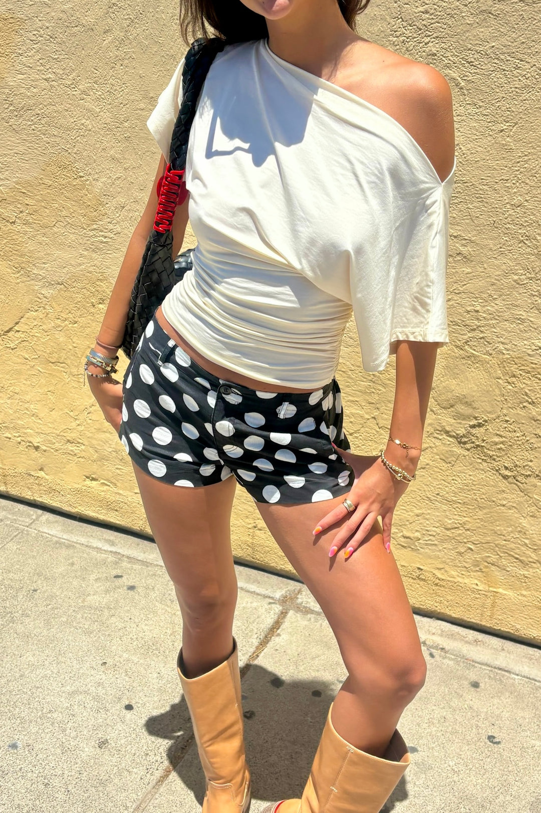 KEEN THE LABEL Faye Cinched Off-Shoulder Top