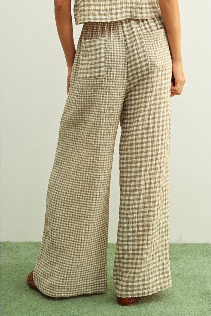 KEEN THE LABEL Carolina Mixed Gingham Pant-The Shop Laguna Beach