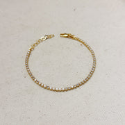 GOLDFI 18kt 2mm CZ Tennis Bracelet