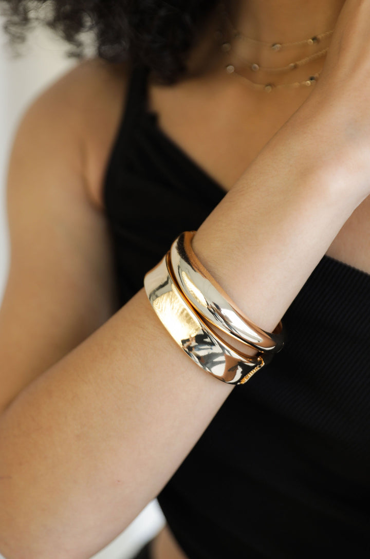 ETTIKA Dreamy Dome 18K Gold-Plated Bangle-The Shop Laguna Beach