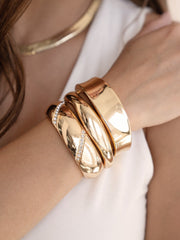 ETTIKA Dreamy Dome 18K Gold-Plated Bangle-The Shop Laguna Beach