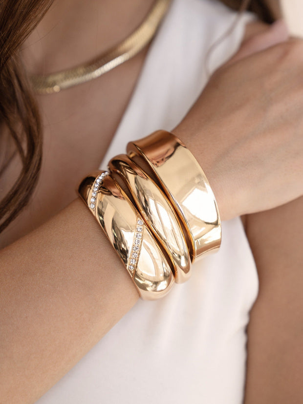 ETTIKA Dreamy Dome 18K Gold-Plated Bangle-The Shop Laguna Beach