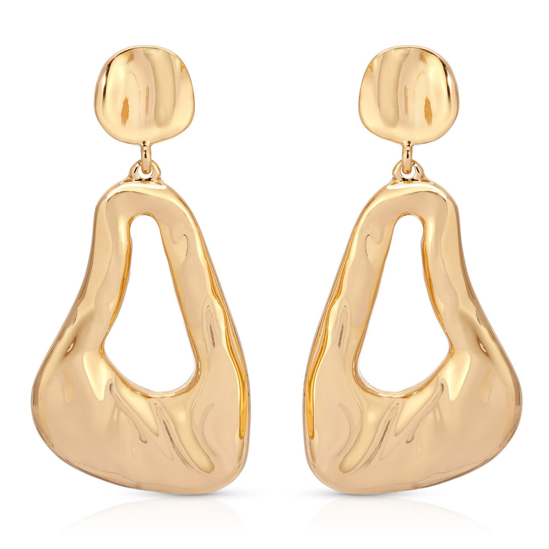 ETTIKA Molten Drop 18K Gold-Plated Earrings-The Shop Laguna Beach