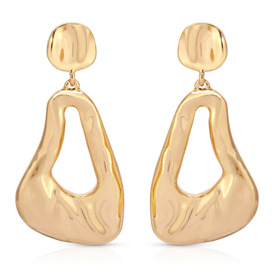 ETTIKA Molten Drop 18K Gold-Plated Earrings-The Shop Laguna Beach