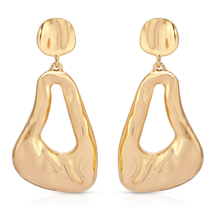 ETTIKA Molten Drop 18K Gold-Plated Earrings-The Shop Laguna Beach