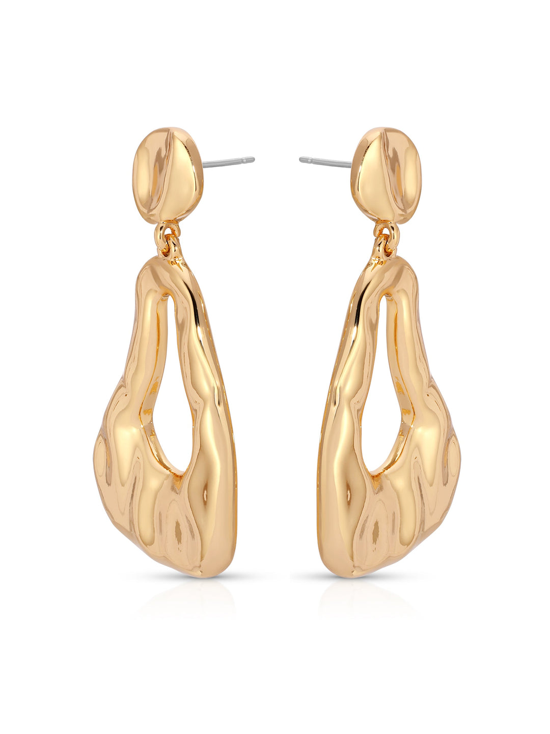 ETTIKA Molten Drop 18K Gold-Plated Earrings-The Shop Laguna Beach