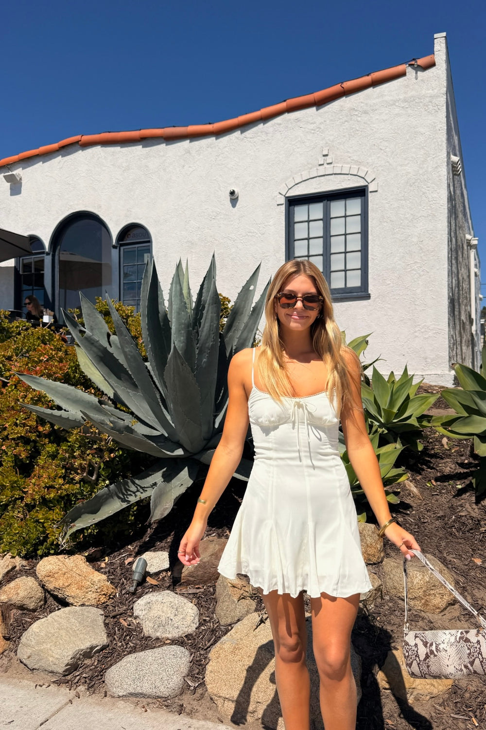 KEEN THE LABEL Cecilia Scallop-Trim Mini Dress-The Shop Laguna Beach