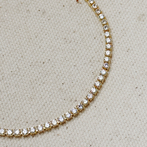 GOLDFI 18kt 2mm CZ Tennis Bracelet