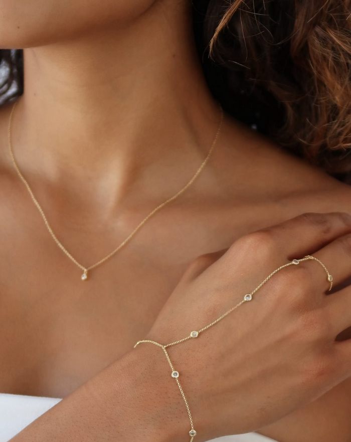 MAY MARTIN Celeste CZ Hand Chain-The Shop Laguna Beach