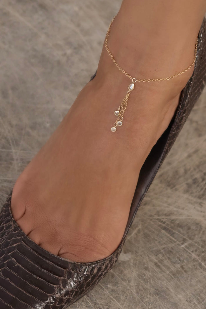 MAY MARTIN Celeste CZ Anklet-The Shop Laguna Beach