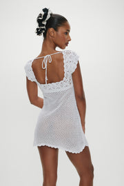 FRANKIES BIKINIS Eloise Crochet Mini Dress-The Shop Laguna Beach