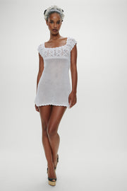 FRANKIES BIKINIS Eloise Crochet Mini Dress-The Shop Laguna Beach