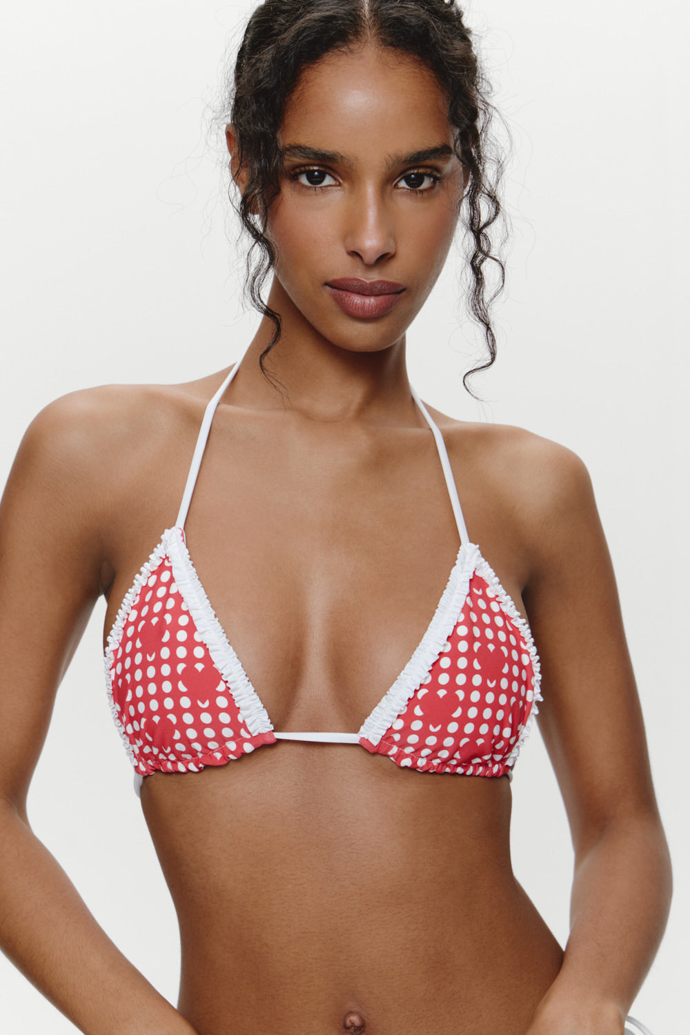 FRANKIES BIKINIS Nick Ruffle Tri Top