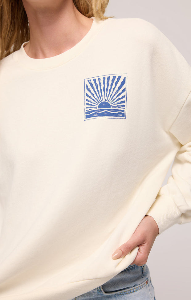 Z SUPPLY Horizon Sunday Crew Sweatshirt-The Shop Laguna Beach