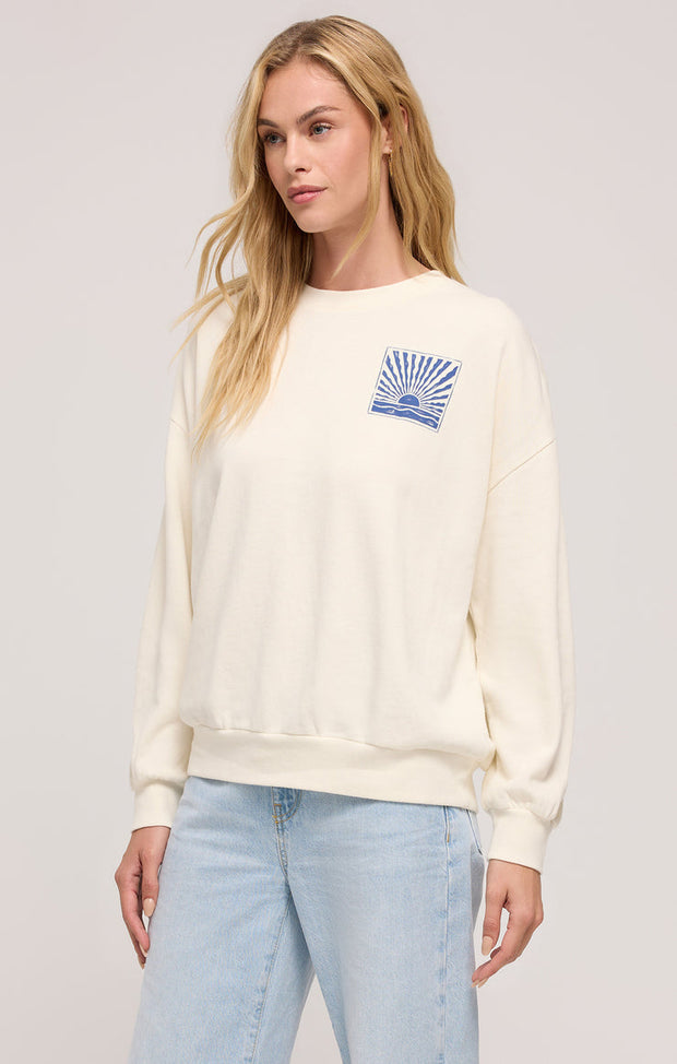 Z SUPPLY Horizon Sunday Crew Sweatshirt-The Shop Laguna Beach