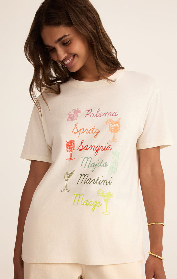 Z SUPPLY Cocktails Boyfriend Tee