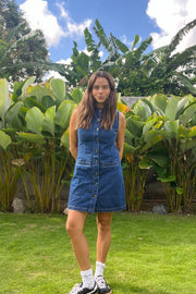 RHYTHM Gia Buttoned Denim Dress-The Shop Laguna Beach