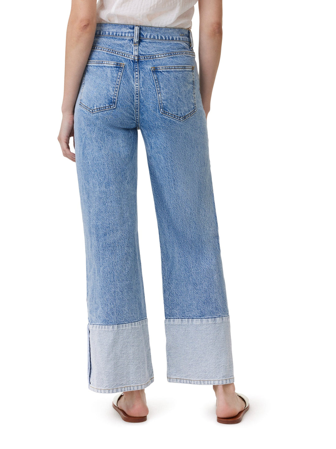 HABITUAL Wide Leg Contrast Denim Pant-The Shop Laguna Beach