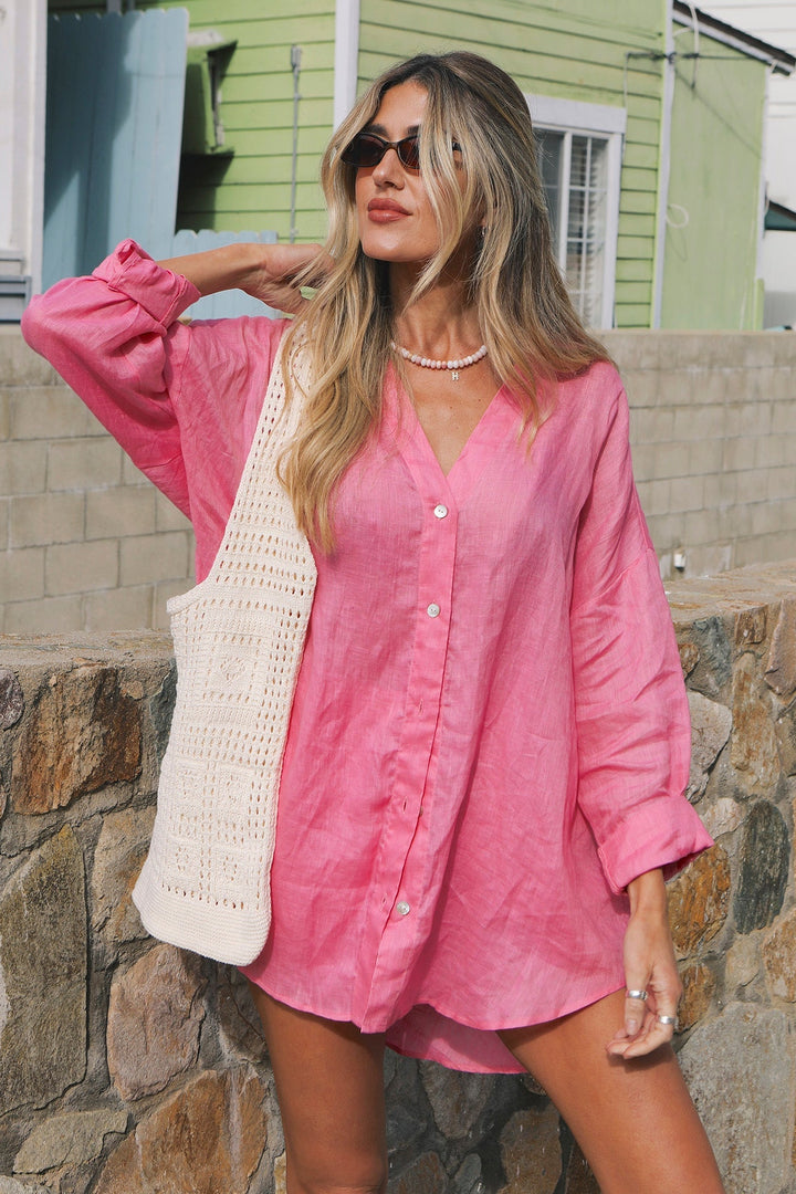 LSPACE Rio Linen Tunic Shirt