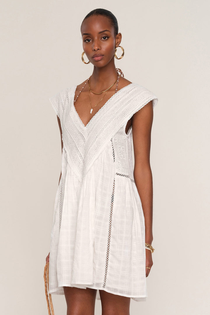 HEARTLOOM January Lace-Trim Mini Dress-The Shop Laguna Beach