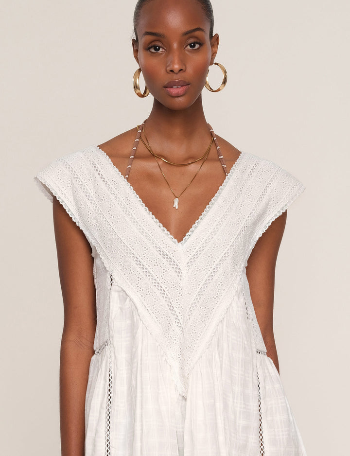 HEARTLOOM January Lace-Trim Mini Dress-The Shop Laguna Beach