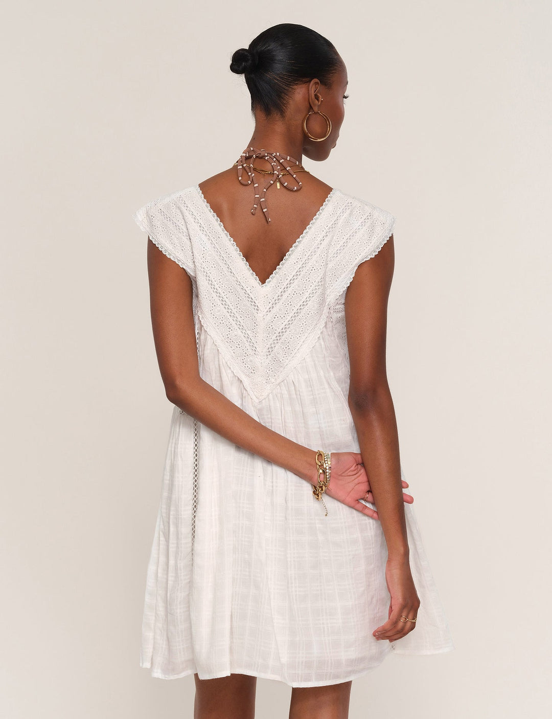 HEARTLOOM January Lace-Trim Mini Dress-The Shop Laguna Beach
