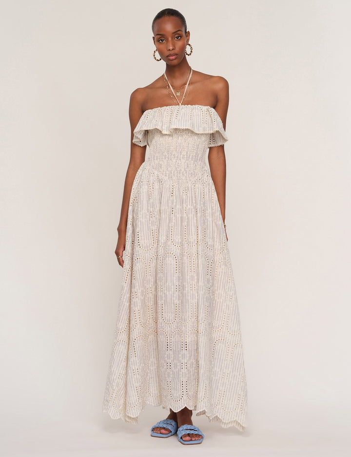 HEARTLOOM Tenley Eyelet Maxi Dress-The Shop Laguna Beach