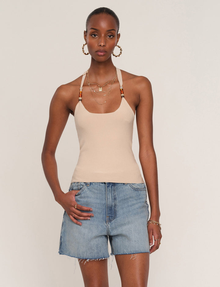 HEARTLOOM Honor Rib Knit Halter Top