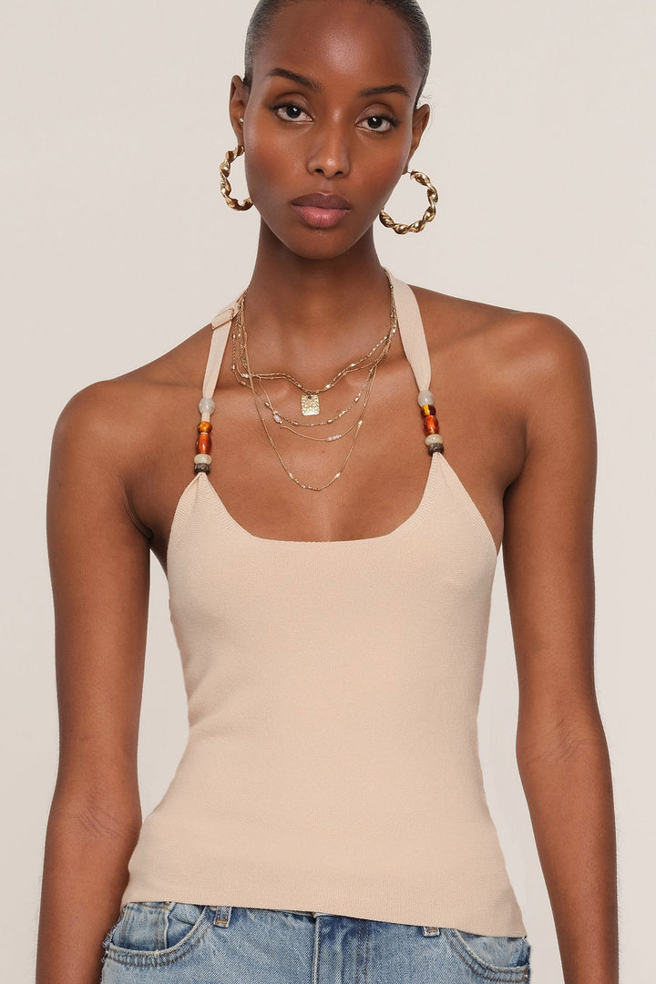 HEARTLOOM Honor Rib Knit Halter Top