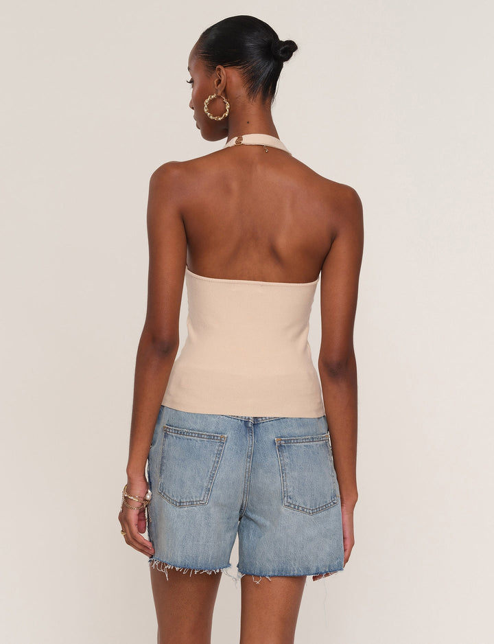 HEARTLOOM Honor Rib Knit Halter Top