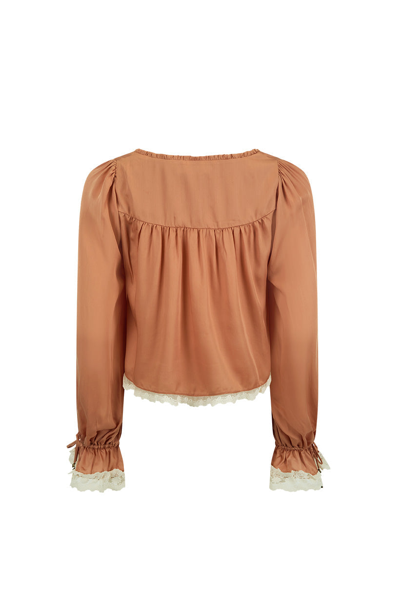 SPELL • HOMECOMING Poison Peach Blouse-The Shop Laguna Beach