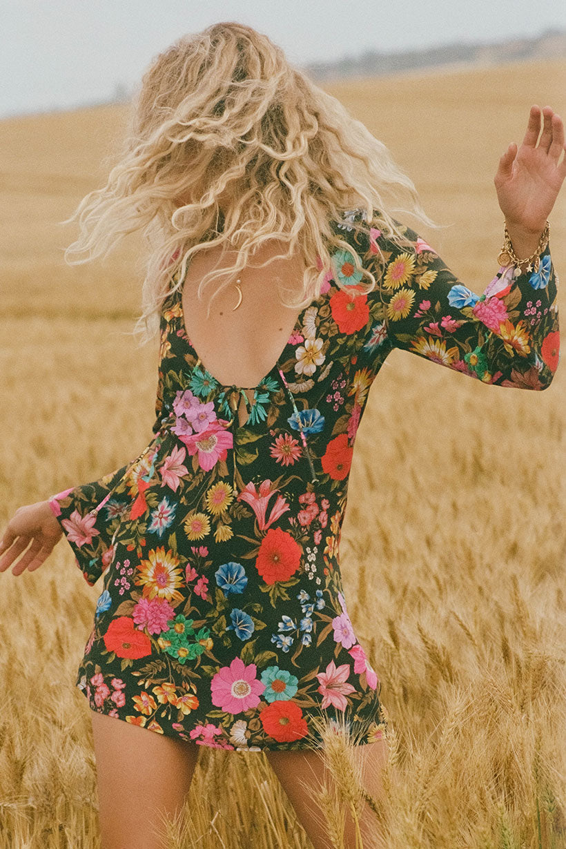 SPELL • HOMECOMING Valley of the Dolls Bias Mini Dress-The Shop Laguna Beach