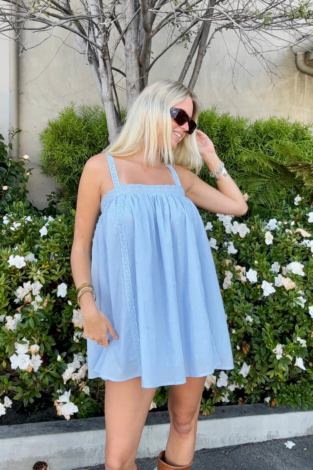 KEEN THE LABEL Bea Mini Tank Dress • Sky