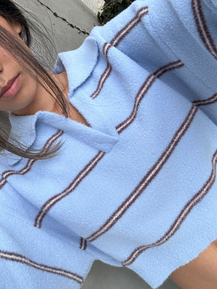 KEEN THE LABEL Mable Striped Knit Sweater-The Shop Laguna Beach