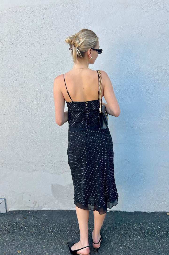 KEEN THE LABEL Beau Polka Dot Buttoned Tank-The Shop Laguna Beach